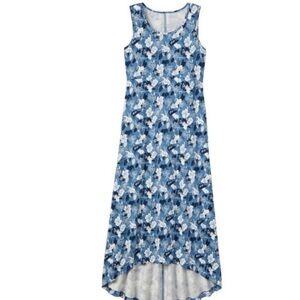NWOT Duluth Trading Co Blue Floral To N Go Maxi Dress XXL